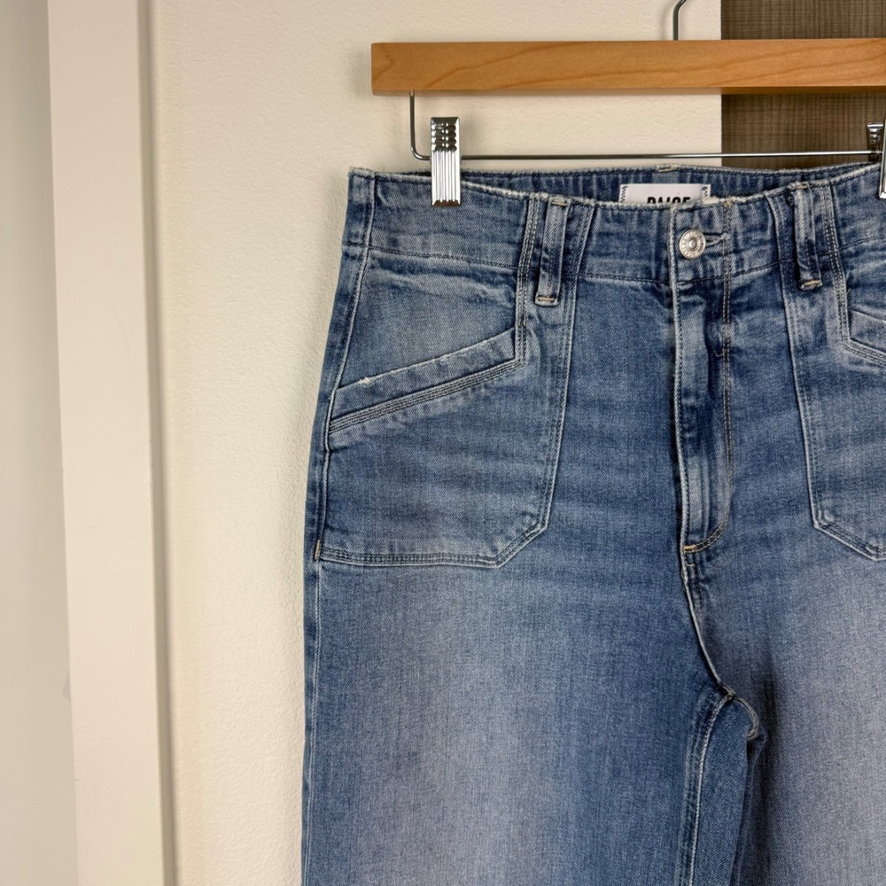 NEW Paige Anessa 31" High Rise Wide Leg Jeans in Viva Size 28 - Picture 7 of 15
